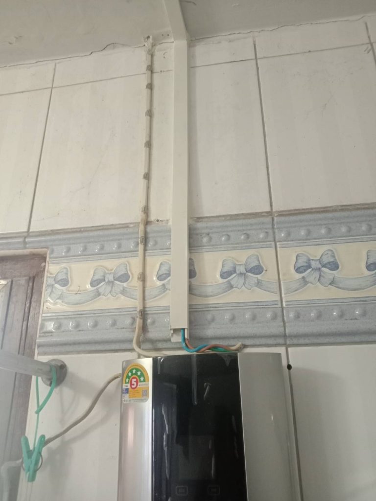 แนวสายไฟเครื่องทำน้ำอุ่น