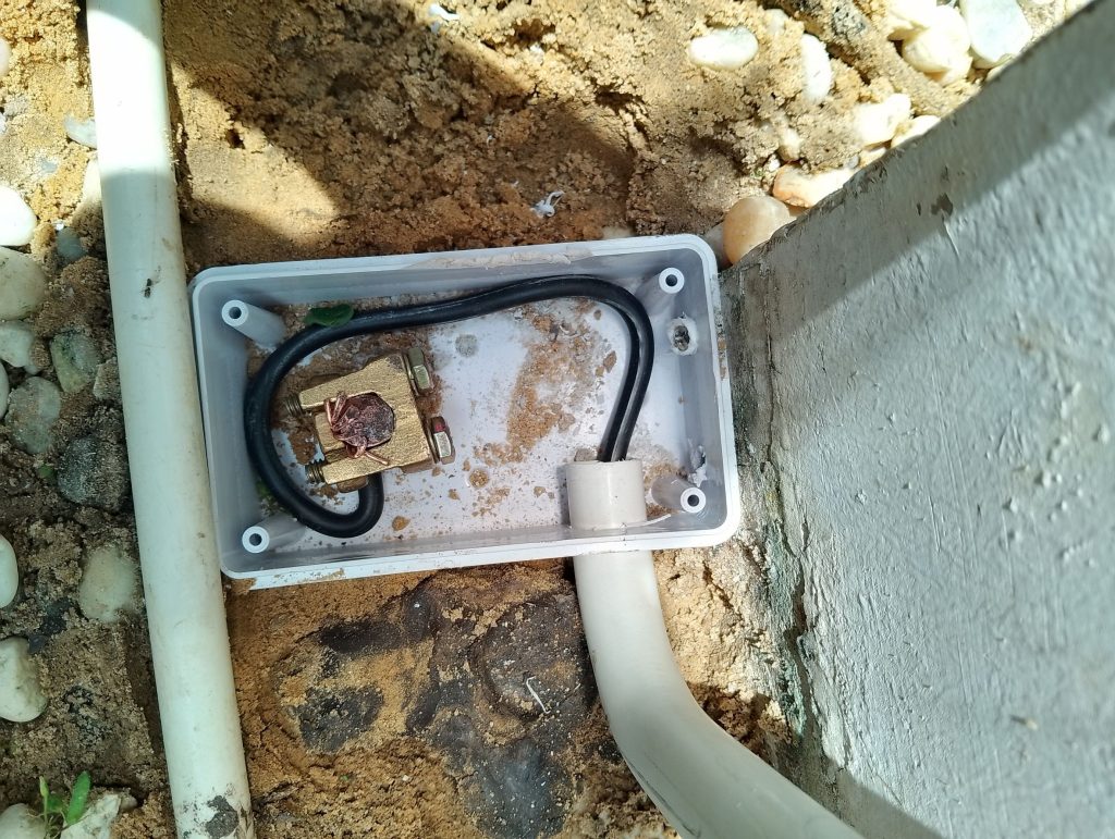 ติดตั้งแท่งกราวด์