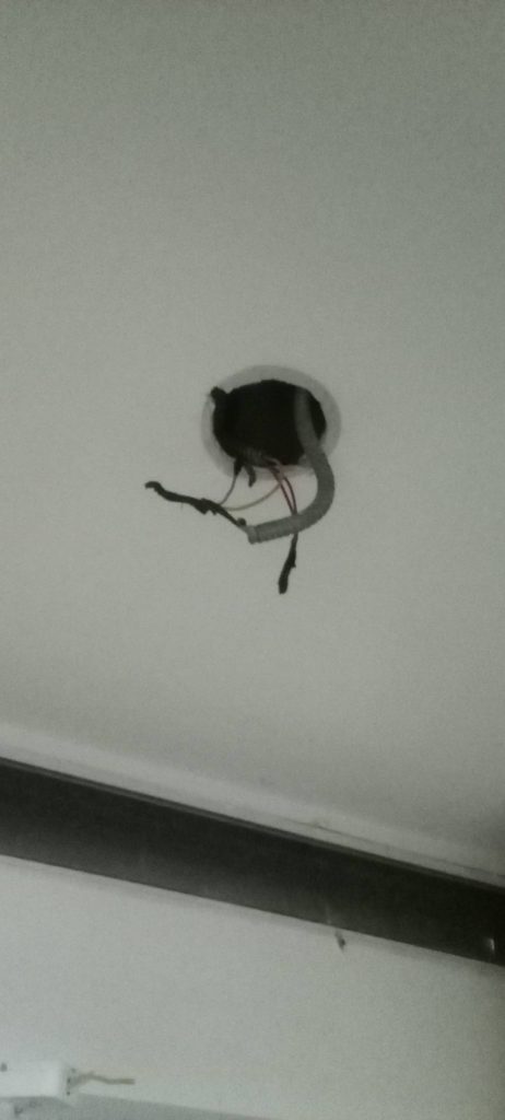 สายไฟรอติดตั้งดาวน์ไลท์