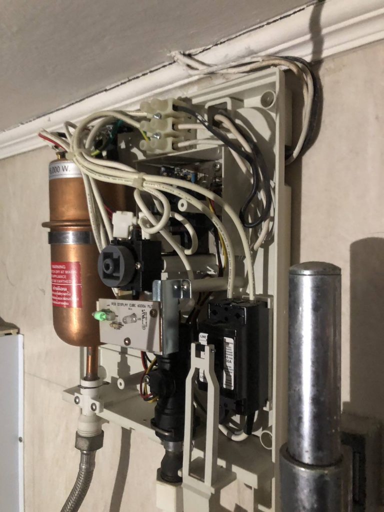 ด้านในของเครื่องทำน้ำอุ่น