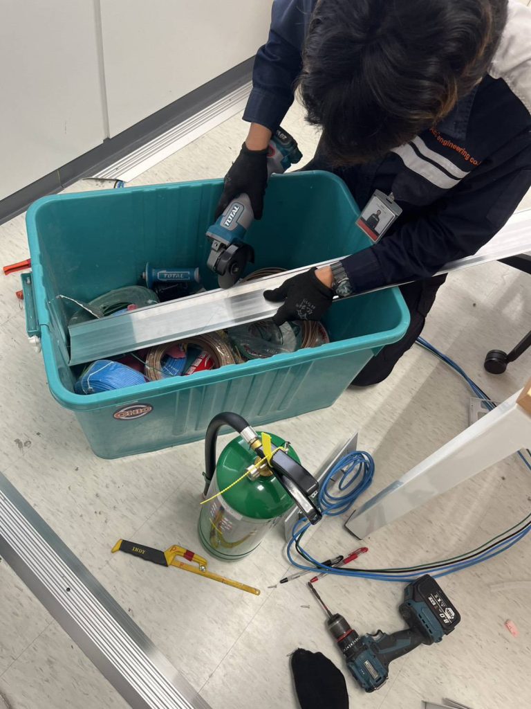 เตรียมรางสายไฟ