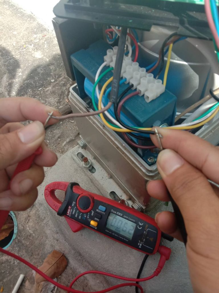 เช็กสายไฟมอเตอร์ประตูรีโมท