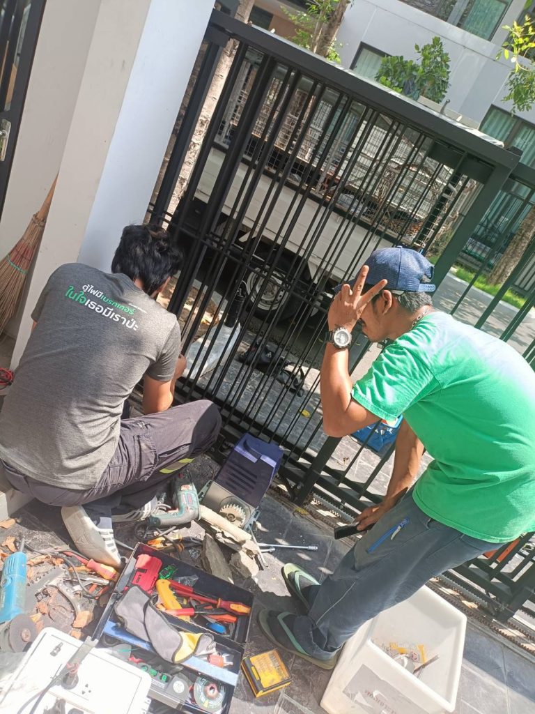 งานติดตั้งมอเตอร์ประตูรีโมท