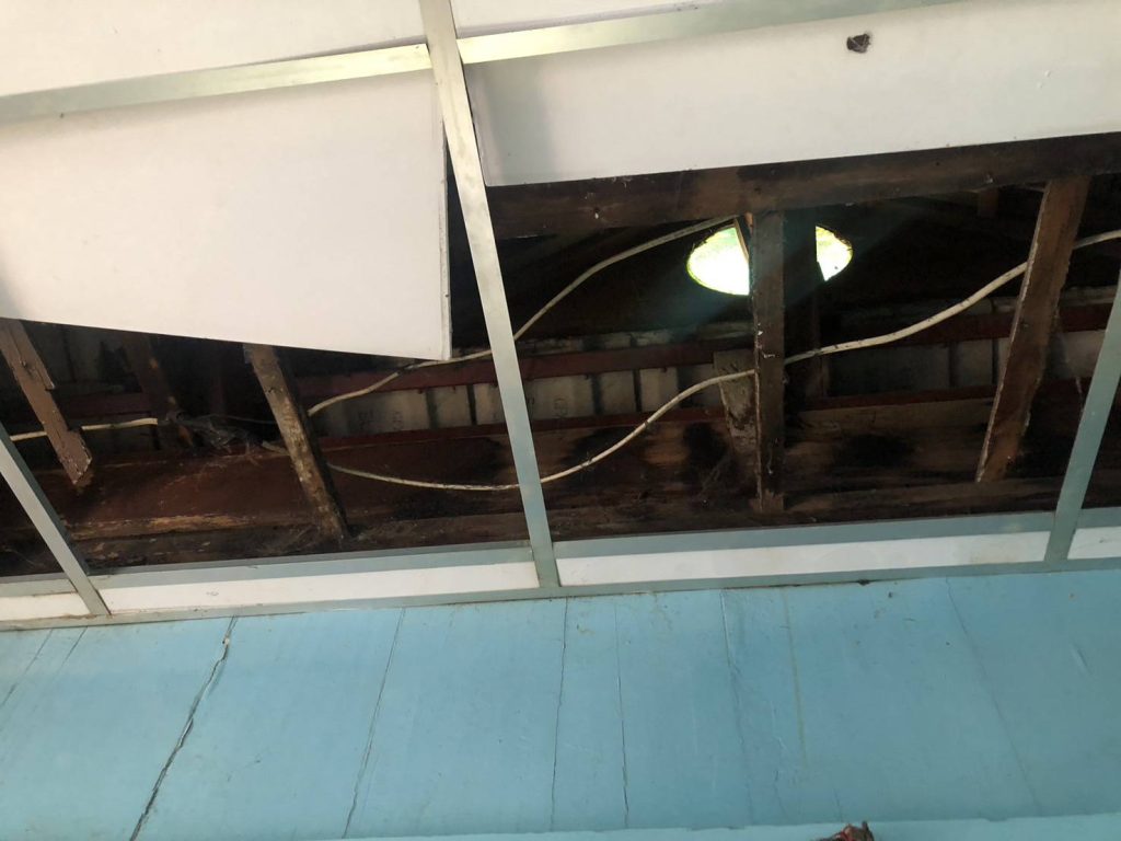 สายไฟบนฝ้า