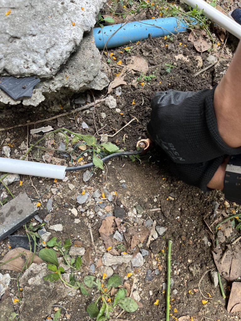 ติดตั้งแท่งกราวด์