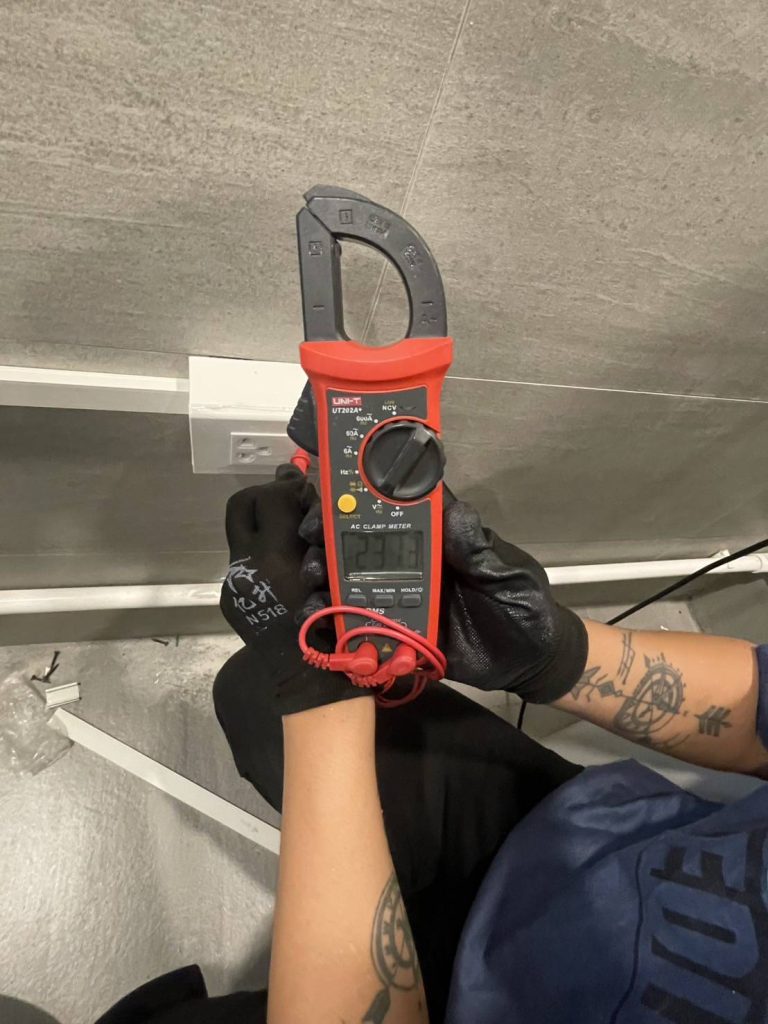 วัดไฟหลังการติดตั้ง