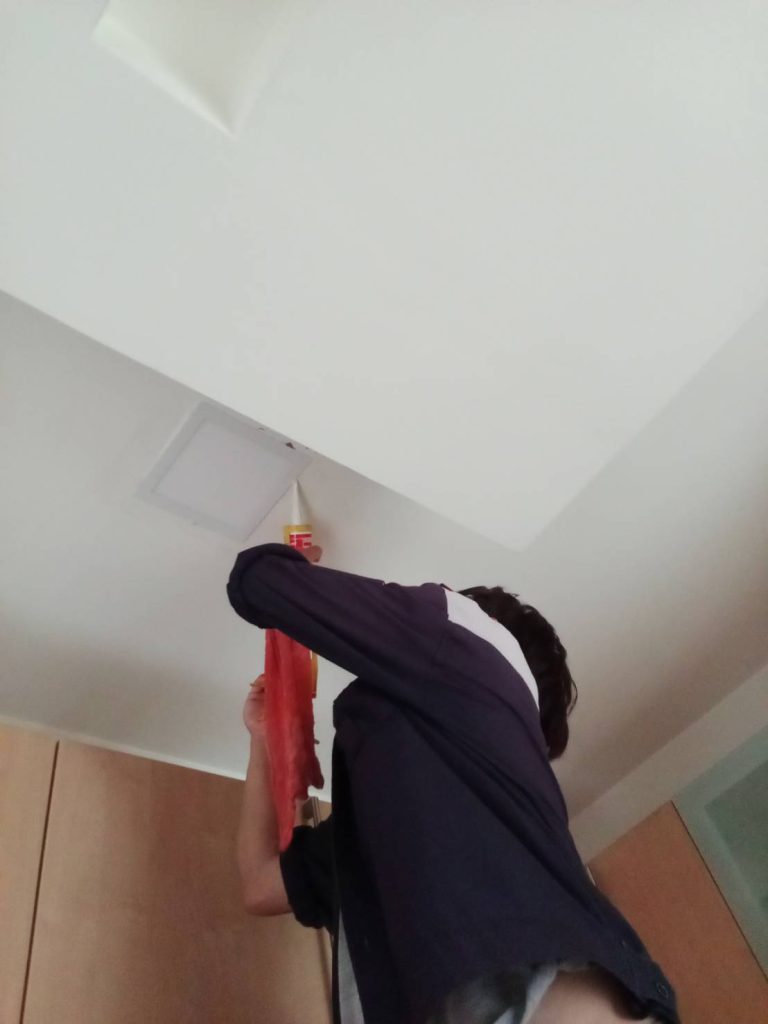 ยิงซิลิโคนเก็บงานหลังซ่อม