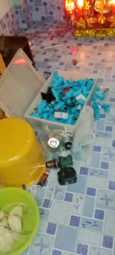 เตรียมติดตั้งปั๊มน้ำ