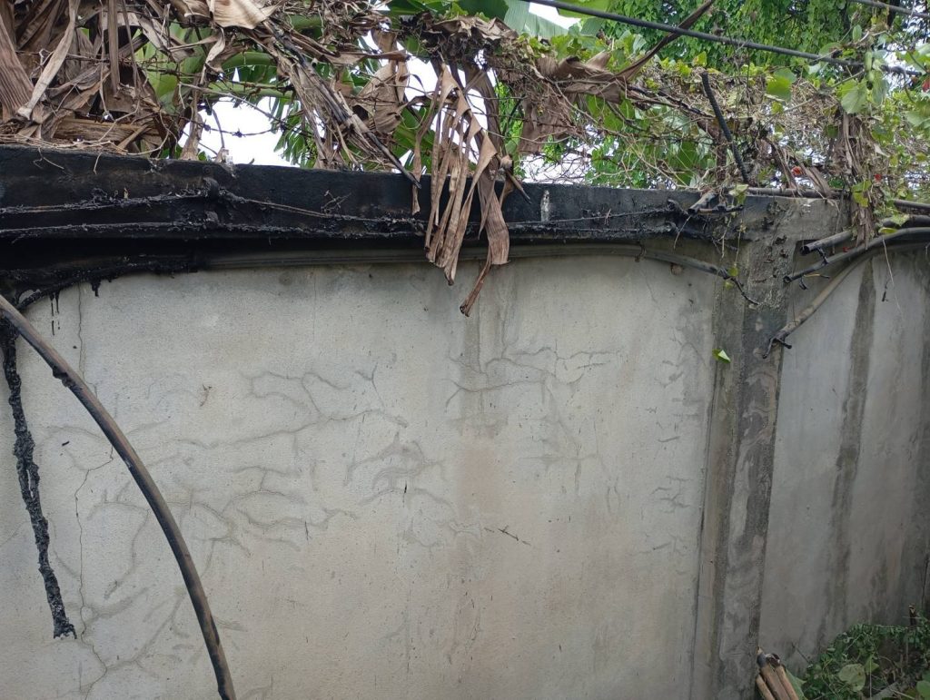 สายไฟเสียหายจากไฟไหม้