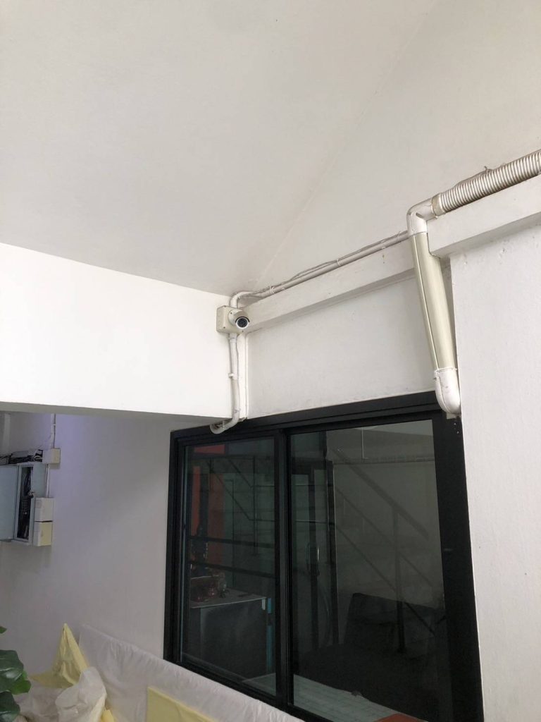 แนวท่อสายไฟและกล้องวงจรปิด