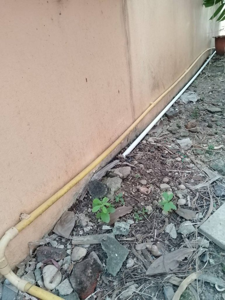 เตรียมเดินท่อร้อยสายไฟ