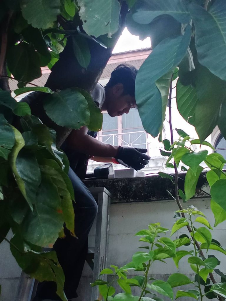 ติดตั้งกล่องพักสาย