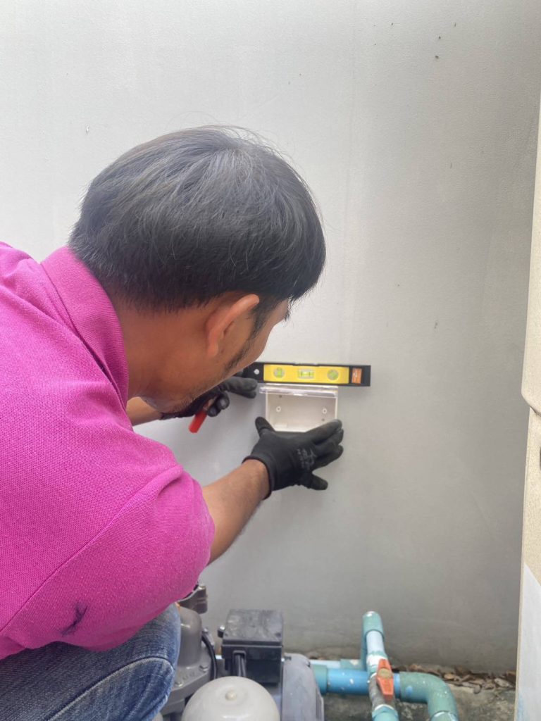 วัดระดับเตรียมติดตั้ง