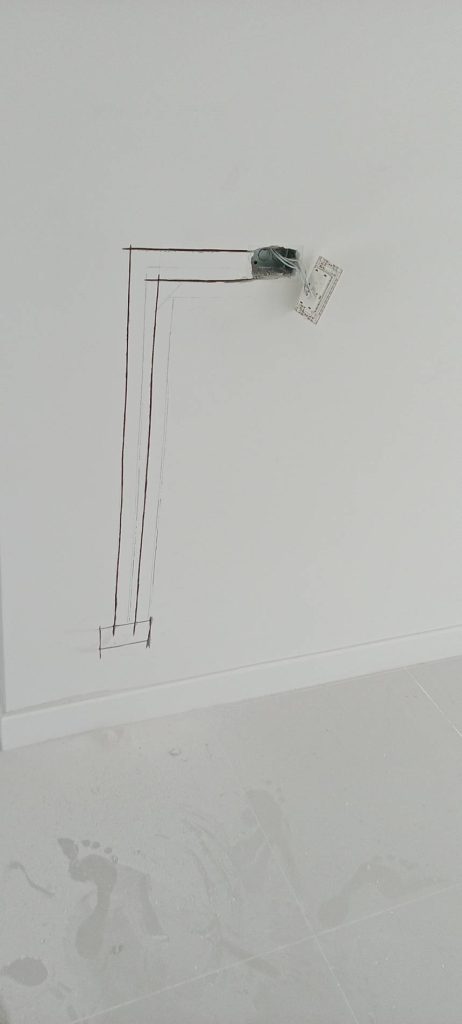 กรีดปูนฝังสายไฟ