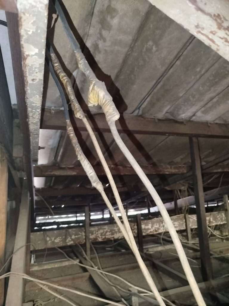 สายไฟที่มีร่องรอยจากการจั๊มไฟกลางสาย ต้องได้รับการแก้ไข