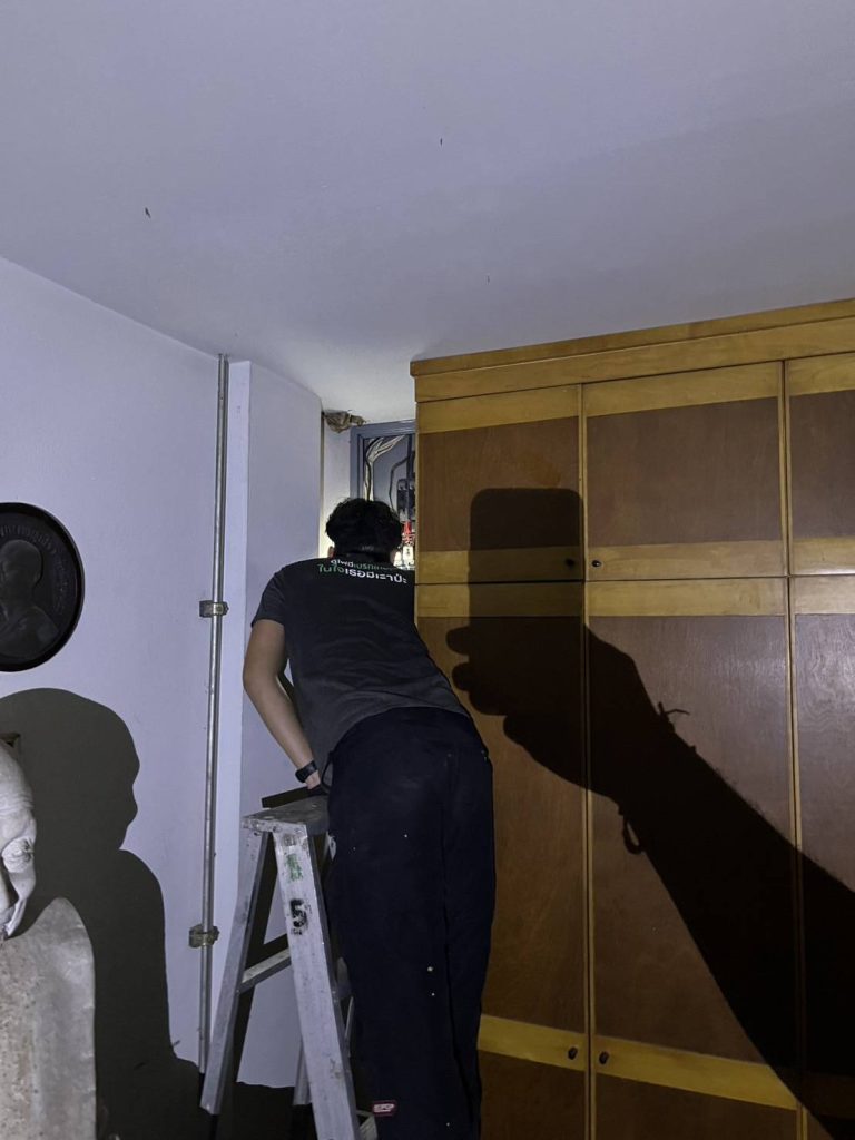 ปีนบันไดเช็กตู้ไฟ