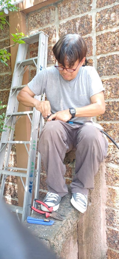 จัดเตรียมสายไฟ