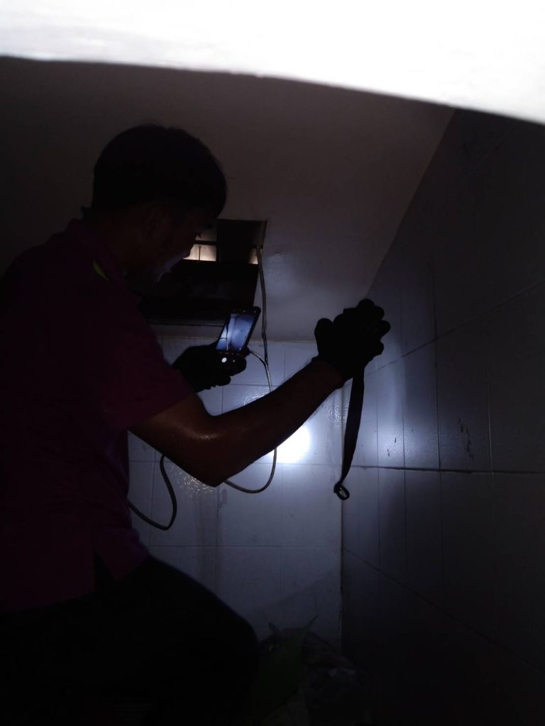 เปิดฝ้าเช็กสายไฟ