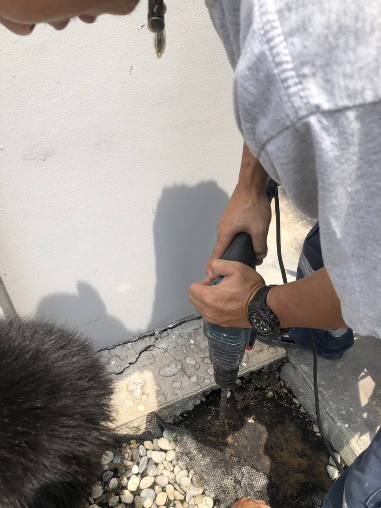 ติดตั้งแท่งกราวด์