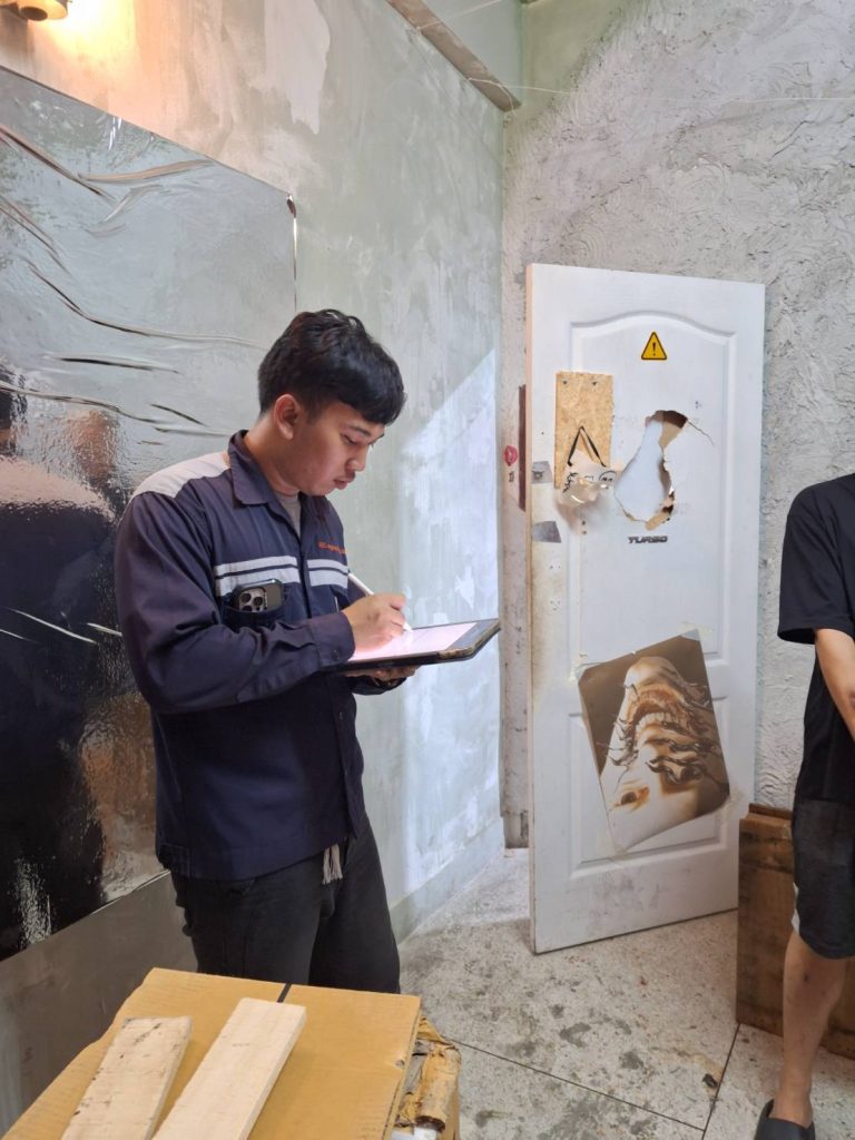 ตรวจเช็กหน้างานพร้อมให้คำแนะนำ