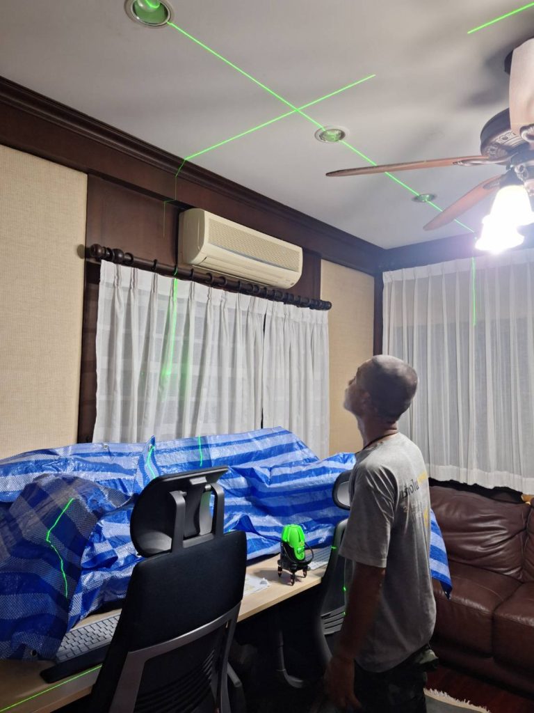 กำหนดตำแหน่งติดตั้งไฟดาวน์ไลท์ในห้อง