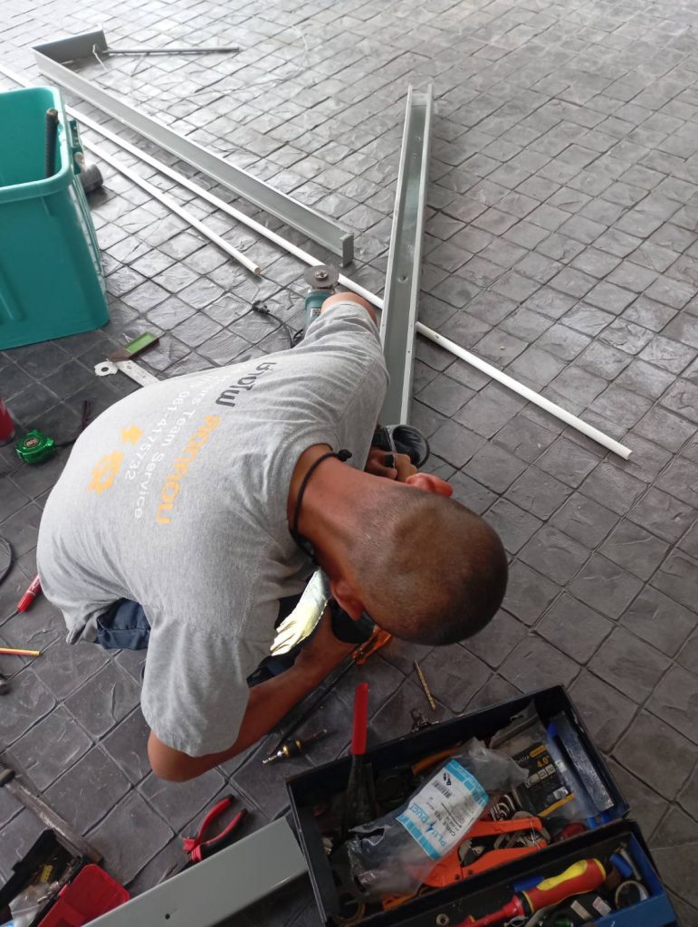 เตรียมรางสายไฟ