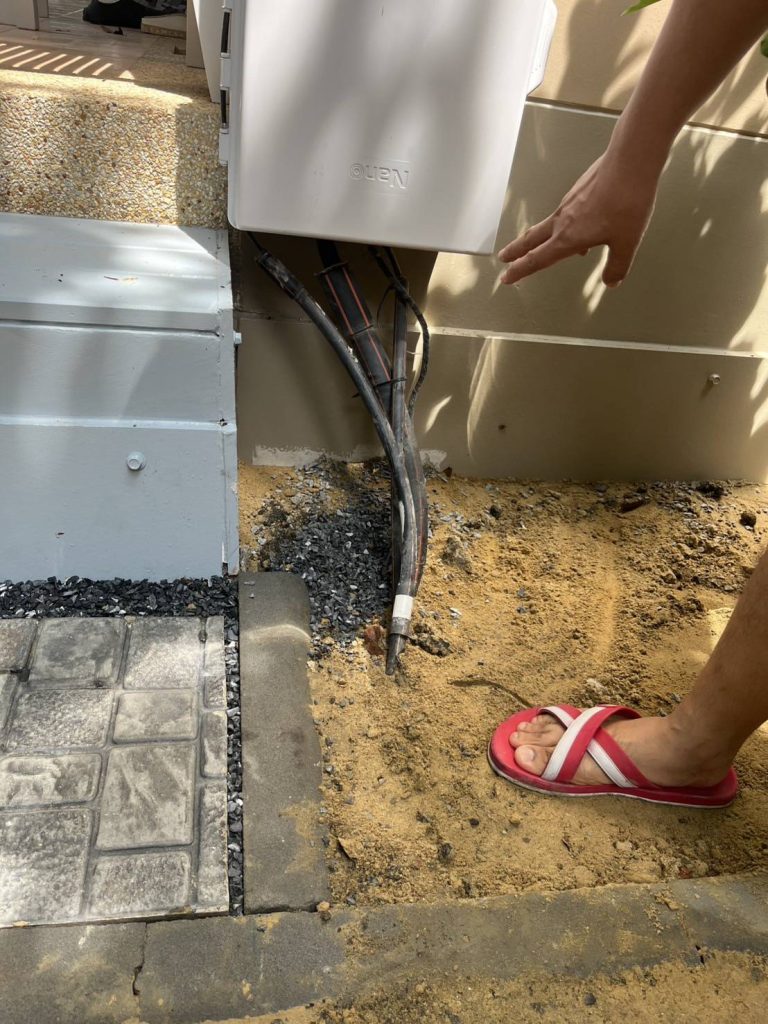 สายไฟเข้าตู้ไฟ