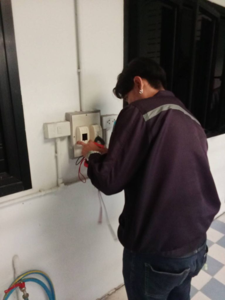 electrician working scene