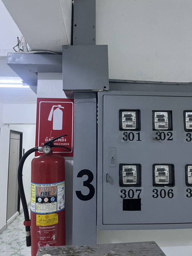 กล่องพักสายไฟและมิเตอร์ไฟฟ้า