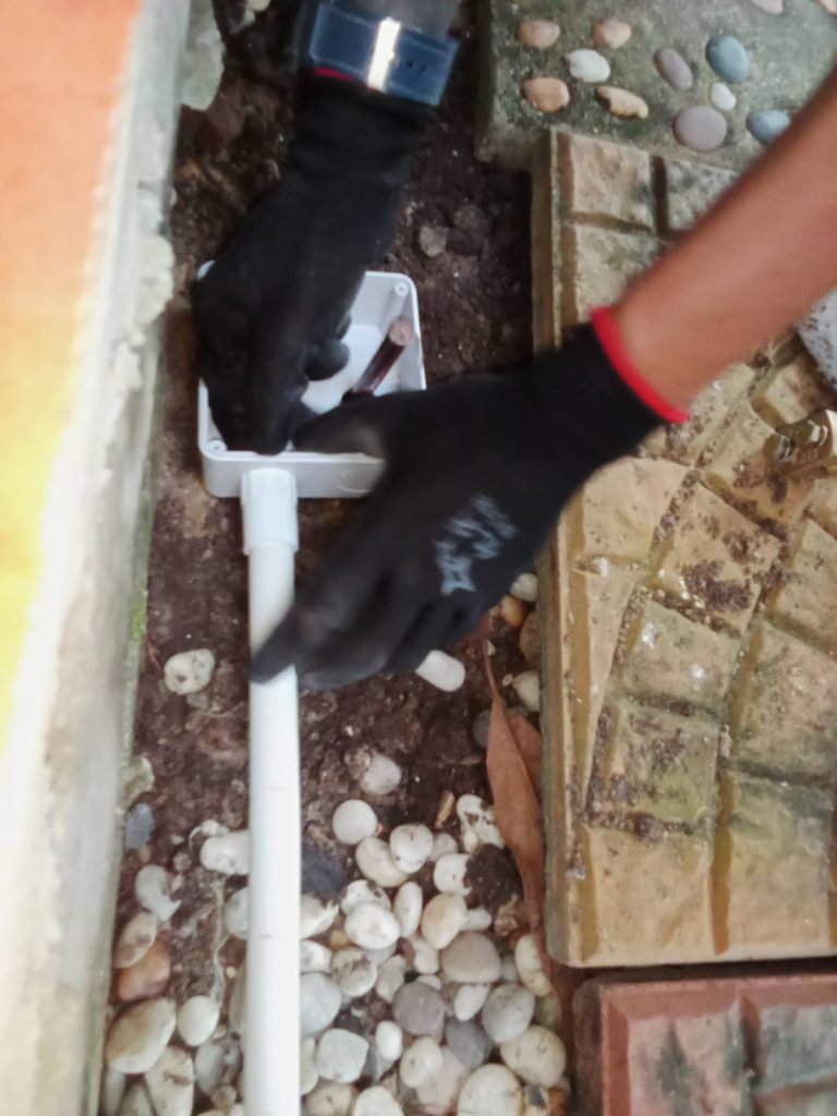 ติดตั้งแท่งกราวด์