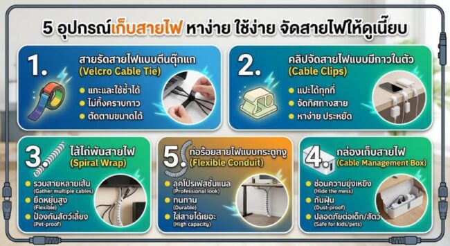 อุปกรณ์เก็บสายไฟ